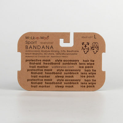 Φιλική ποιότητα Eco που ελέγχει την κρεμάστρα Bandana χαρτονιού 3mm Kraft για τα κατοικίδια ζώα