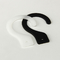 Απλοί άσπροι μαύροι στερεοί μικροί πλαστικοί γάντζοι χρώματος χωρίς λογότυπο